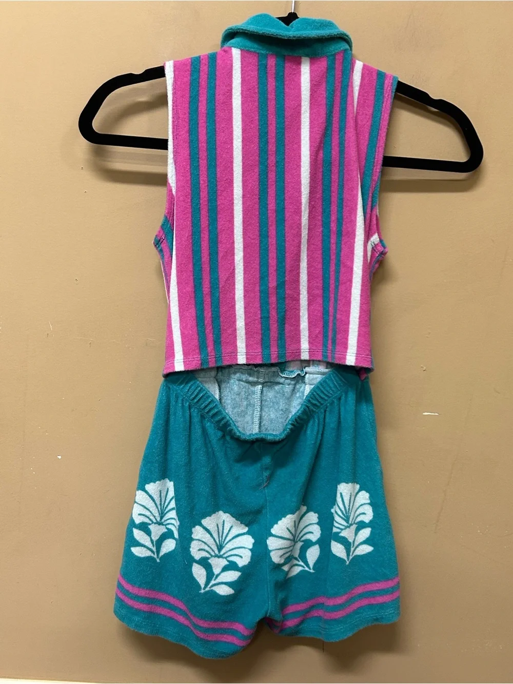 Finding Foxtale Resort Terry Cloth Vacation Romper Coverup Floral Girls Size 8
